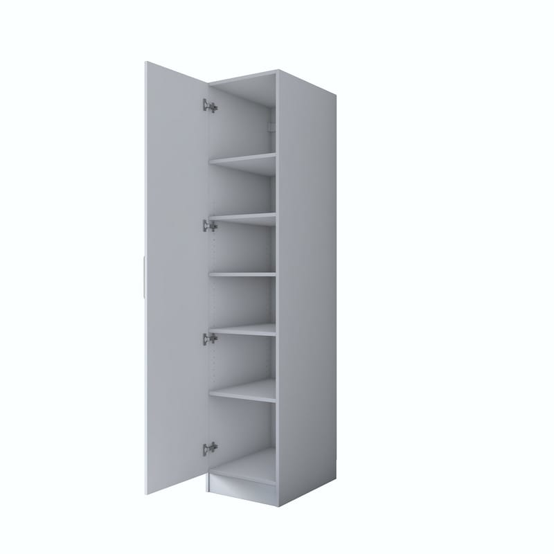 Fenvik Garderob 45x210x57,5 cm - Vit - Förvaring - Klädförvaring - Garderob & garderobssystem - Klädskåp & fristående garderob