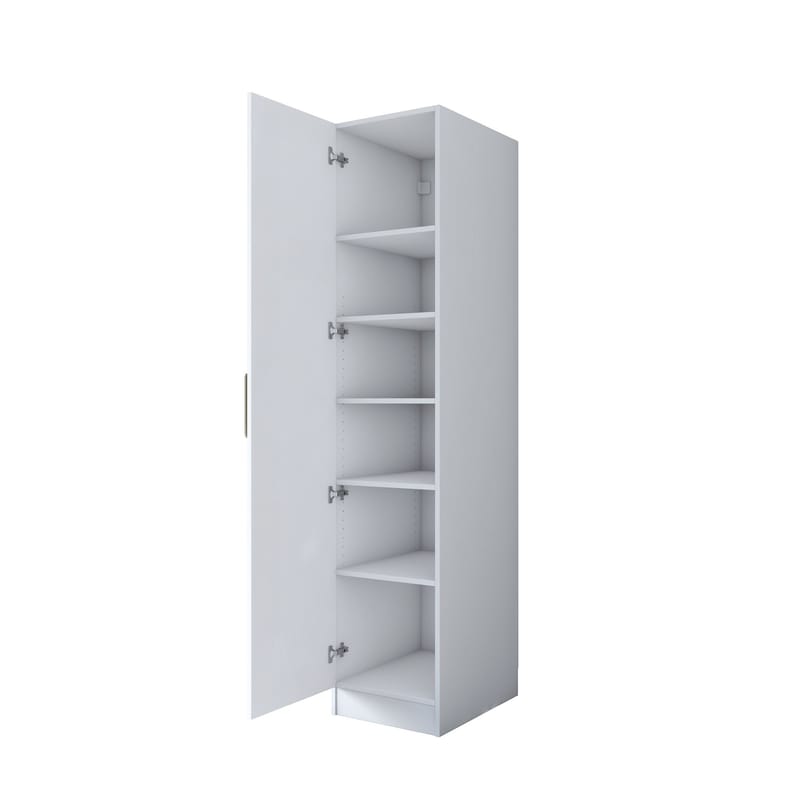 Fenvik Garderob 45x210x57,5 cm - Vit - Förvaring - Klädförvaring - Garderob & garderobssystem - Klädskåp & fristående garderob