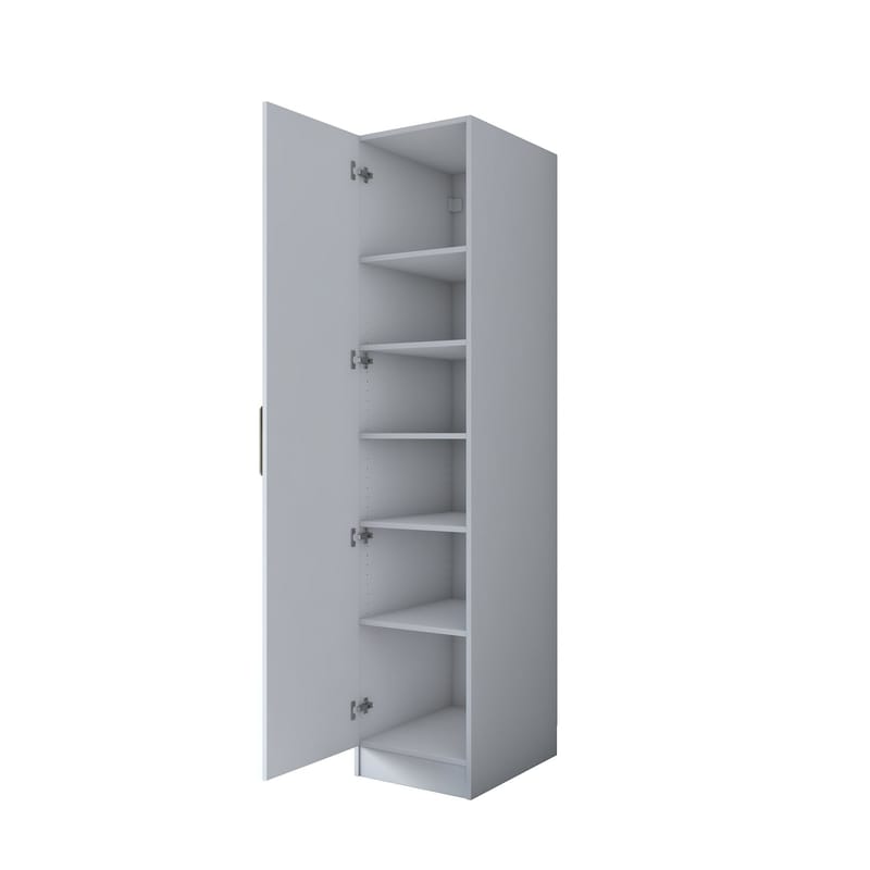 Fenvik Garderob 45x210x57,5 cm - Vit - Förvaring - Klädförvaring - Garderob & garderobssystem - Klädskåp & fristående garderob