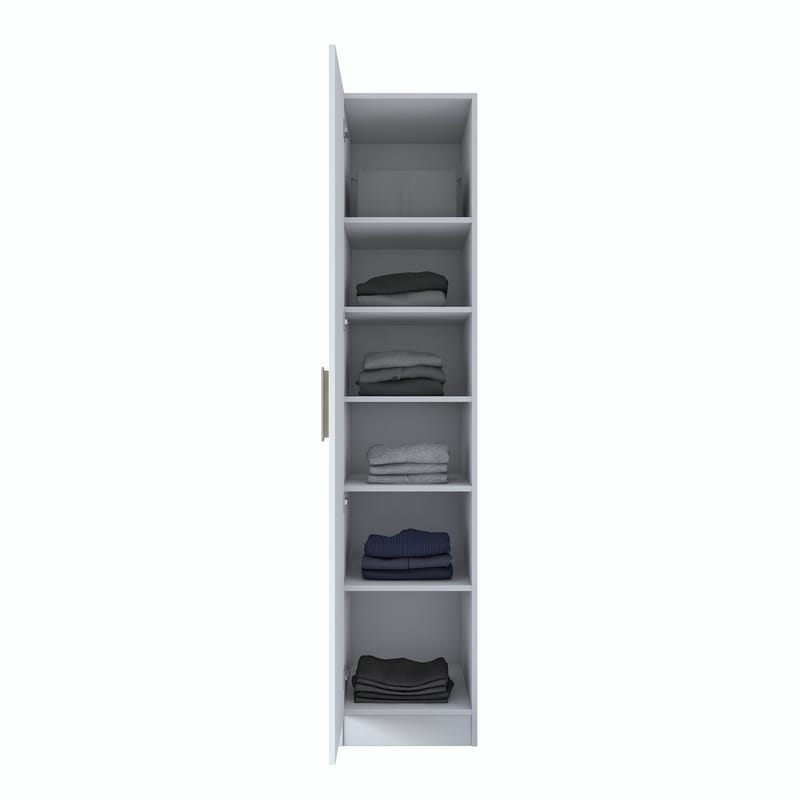 Fenvik Garderob 45x210x57,5 cm - Vit - Förvaring - Klädförvaring - Garderob & garderobssystem - Klädskåp & fristående garderob