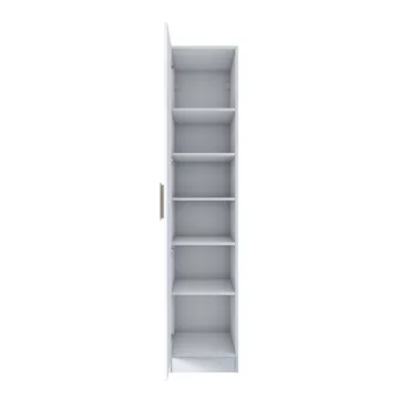 Fenvik Garderob 45x210x57,5 cm - Vit - Förvaring - Klädförvaring - Garderob & garderobssystem - Klädskåp & fristående garderob