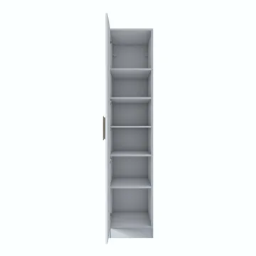 Fenvik Garderob 45x210x57,5 cm - Vit - Förvaring - Klädförvaring - Garderob & garderobssystem - Klädskåp & fristående garderob