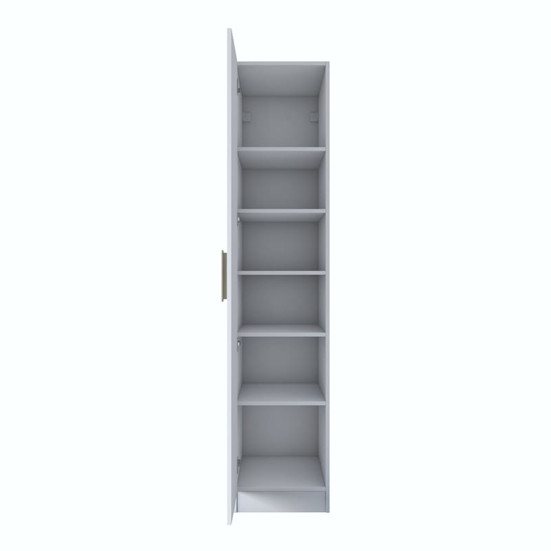Fenvik Garderob 45x210x57,5 cm - Vit - Förvaring - Klädförvaring - Garderob & garderobssystem - Klädskåp & fristående garderob