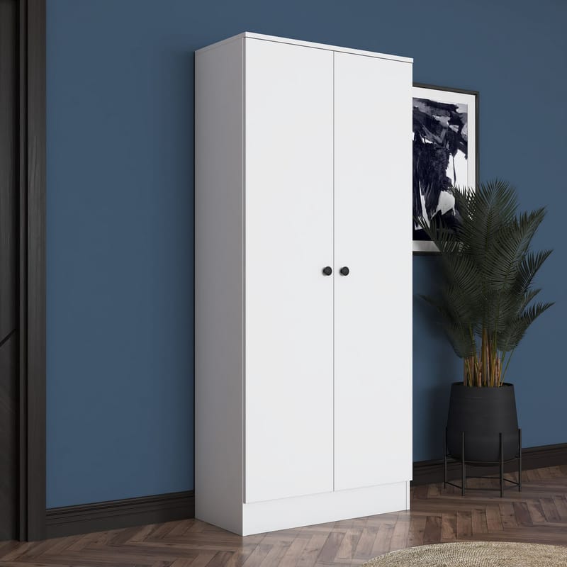 Fenvik Hallställ 80x182,8x37,5 cm - Vit - Förvaring - Kl ädförvaring - Garderob & garderobssystem - Klädskåp & fristående garderob