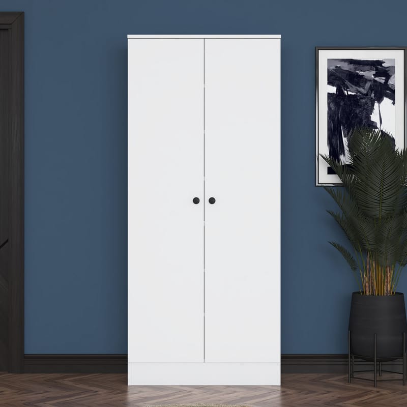 Fenvik Hallställ 80x182,8x37,5 cm - Vit - Förvaring - Klädförvaring - Garderob & garderobssystem - Klädskåp & fristående garderob