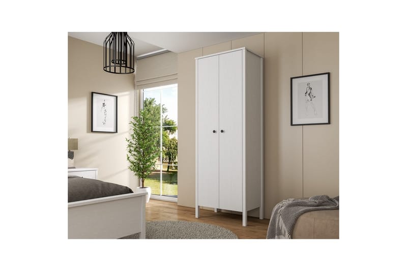 Ferra Garderobsskåp 70x194,8 cm - Natur/Vit - Förvaring - Klädförvaring - Garderob & garderobssystem - Klädskåp & fristående garderob