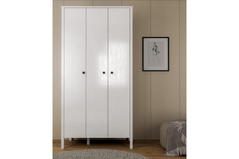 Ferra Garderobsskåp 98x194,8 cm - Natur/Vit - Förvaring - Klädförvaring - Garderob & garderobssystem - Klädskåp & fristående garderob