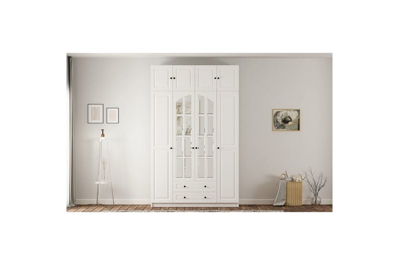 Feyric Garderobsskåp 140x240 cm - Matt Vit - Förvaring - Klädförvaring - Garderob & garderobssystem - Klädskåp & fristående garderob