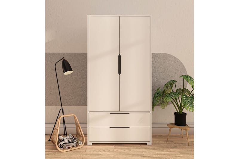 Florai Garderobdsskåp 90x183 cm - Vit - Förvaring - Klädförvaring - Garderob & garderobssystem - Klädskåp & fristående garderob