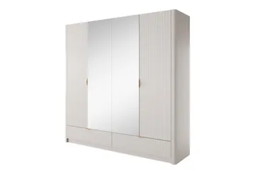 Forba Garderob med Spegel 213x209 cm - Vit - Förvaring - Klädförvaring - Garderob & garderobssystem