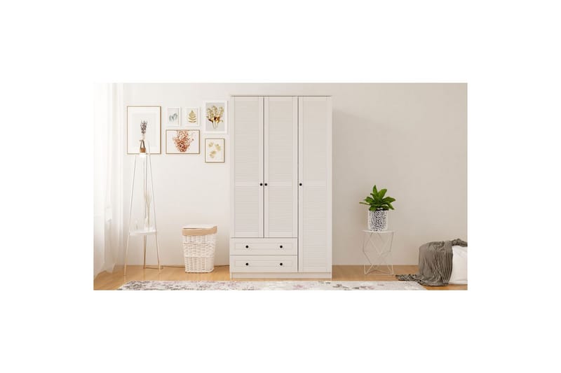 Fornis Garderobsskåp 105x184 cm - Matt Vit - Förvaring - Klädförvaring - Garderob & garderobssystem - Klädskåp & fristående garderob
