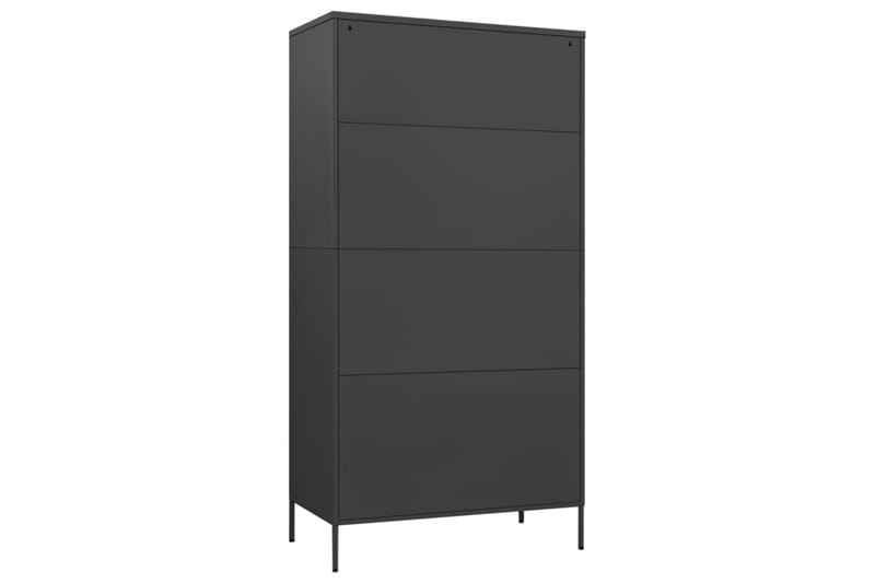 336243 garderob antracit 90x50x180 cm Stål - Grå - Förvaring - Klädförvaring - Garderob & garderobssystem - Klädskåp & fristående garderob