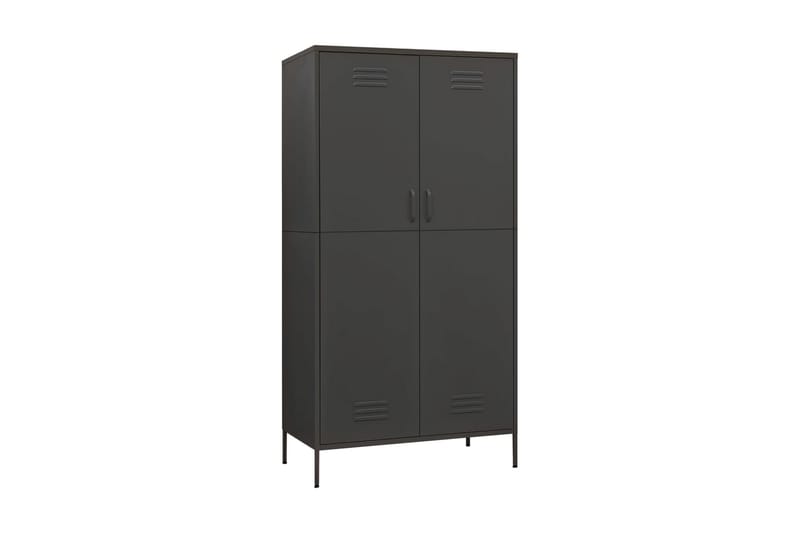 336243 garderob antracit 90x50x180 cm Stål - Grå - Förvaring - Klädförvaring - Garderob & garderobssystem - Klädskåp & fristående garderob