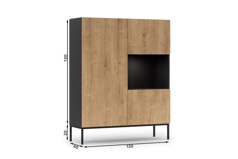 Anjal Garderobsskåp 120 cm - Ek - Förvaring - Klädförvaring - Garderob & garderobssystem - Klädskåp & fristående garderob