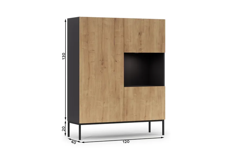 Anjal Garderobsskåp 120 cm - Ek - Förvaring - Klädförvaring - Garderob & garderobssystem - Klädskåp & fristående garderob