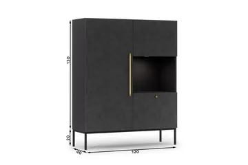Anjal Garderobsskåp 120 cm - Svart - Förvaring - Klädförvaring - Garderob & garderobssystem - Klädskåp & fristående garderob