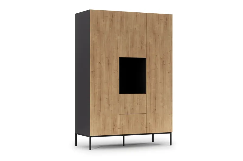 Anjal Garderobsskåp 135 cm, Ek