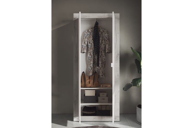 Basic Klädskåp 78x187 cm - Vit - Förvaring - Klädförvaring - Garderob & garderobssystem - Klädskåp & fristående garderob