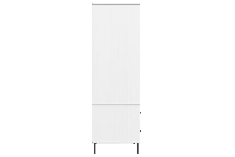 beBasic Klädskåp med metallben OSLO vit 90x55x172,5 cm massivt trä - White - Förvaring - Klädförvaring - Garderob & garderobssystem - Klädskåp & fristående garderob