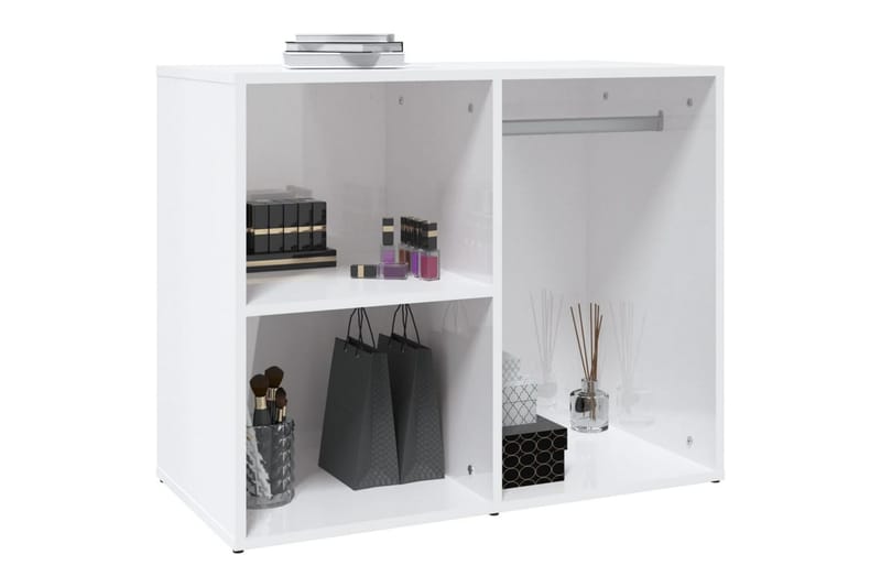 beBasic Klädskåp vit högglans 80x40x65 cm konstruerat trä - White - Förvaring - Klädförvaring - Garderob & garderobssystem - Klädskåp & fristående garderob