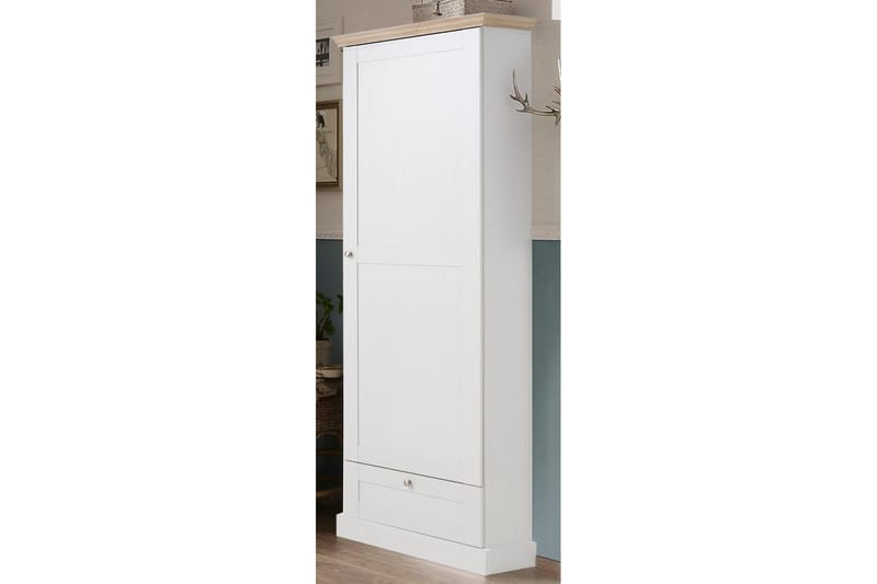 Dareia Garderob 60 cm - Vit/Brun - Förvaring - Klädförvaring - Garderob & garderobssystem - Klädskåp & fristående garderob
