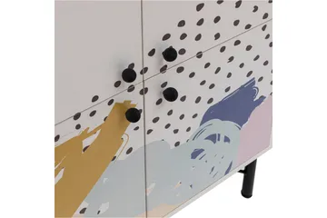 Dot Garderobdsskåp 95x111 cm Brun/Vit - Hanah Home - Förvaring - Klädförvaring - Garderob & garderobssystem - Klädskåp & fristående garderob