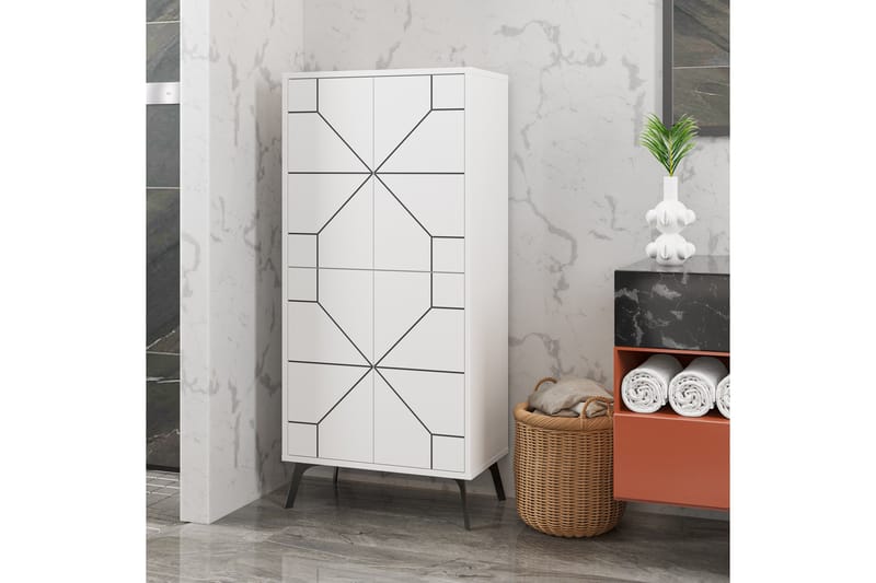 Dune Garderobdsskåp 62,6x136 cm Vit - Hanah Home - Förvaring - Klädförvaring - Garderob & garderobssystem - Klädskåp & fristående garderob