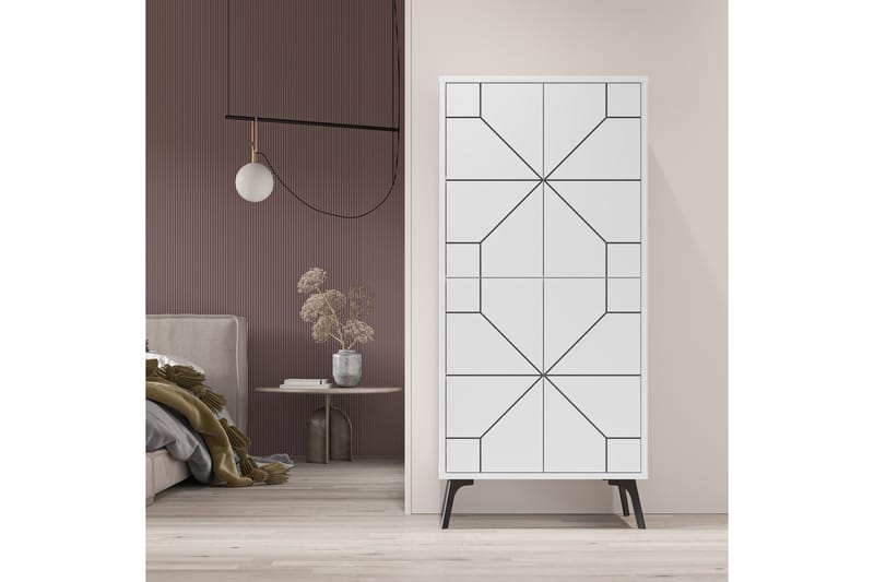 Dune Garderobdsskåp 62,6x136 cm Vit - Hanah Home - Förvaring - Klädförvaring - Garderob & garderobssystem - Klädskåp & fristående garderob