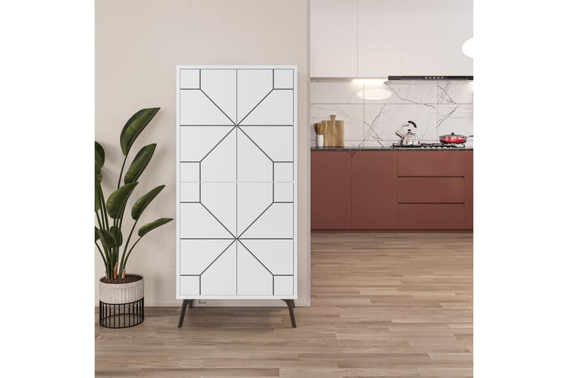 Dune Garderobdsskåp 62,6x136 cm Vit - Hanah Home - Förvaring - Klädförvaring - Garderob & garderobssystem - Klädskåp & fristående garderob