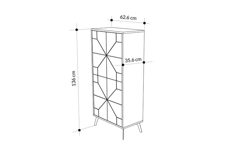 Dune Garderobdsskåp 62,6x136 cm Vit - Hanah Home - Förvaring - Klädförvaring - Garderob & garderobssystem - Klädskåp & fristående garderob