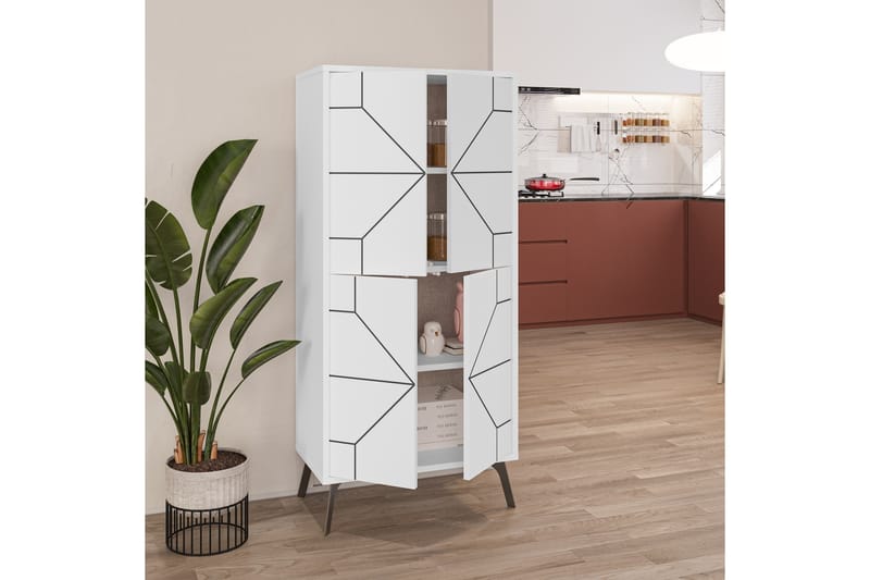Dune Garderobdsskåp 62,6x136 cm Vit - Hanah Home - Förvaring - Klädförvaring - Garderob & garderobssystem - Klädskåp & fristående garderob
