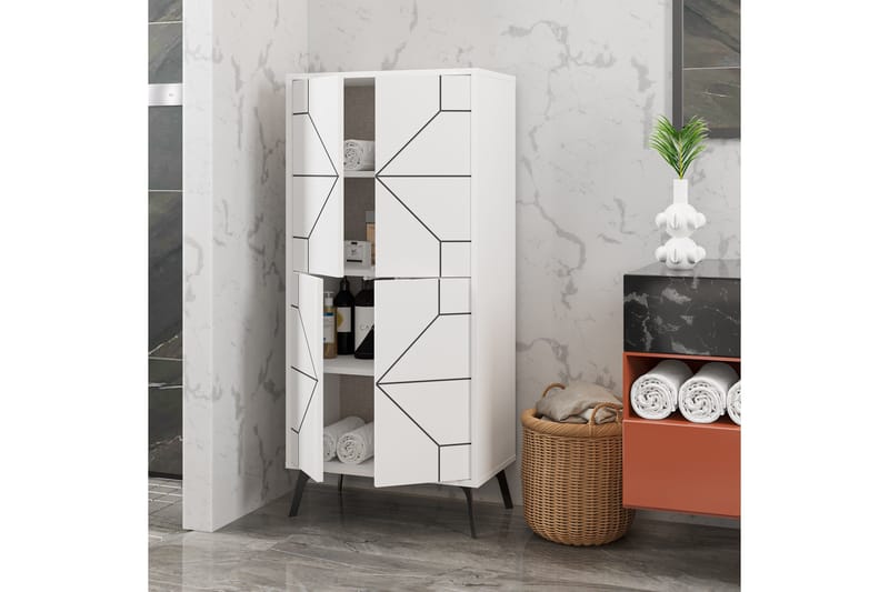 Dune Garderobdsskåp 62,6x136 cm Vit - Hanah Home - Förvaring - Klädförvaring - Garderob & garderobssystem - Klädskåp & fristående garderob