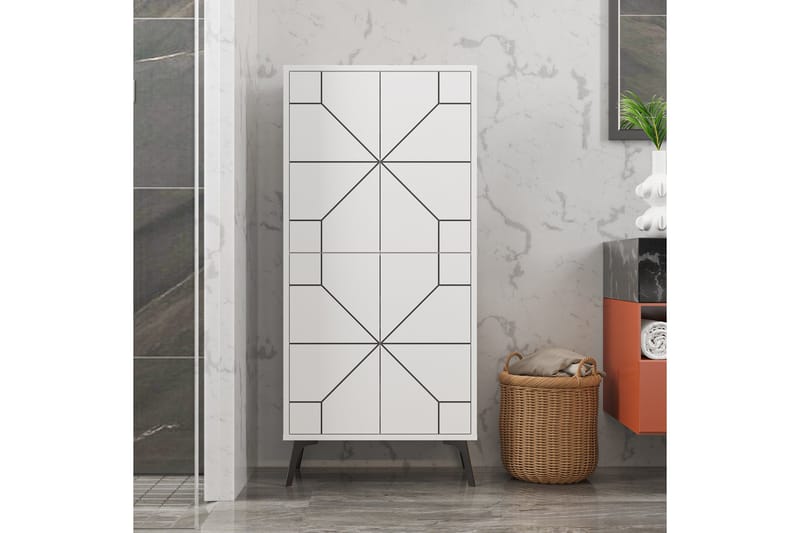 Dune Garderobdsskåp 62,6x136 cm Vit - Hanah Home - Förvaring - Klädförvaring - Garderob & garderobssystem - Klädskåp & fristående garderob