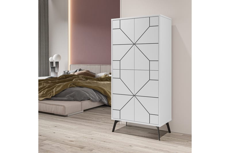 Dune Garderobdsskåp 62,6x136 cm Vit - Hanah Home - Förvaring - Klädförvaring - Garderob & garderobssystem - Klädskåp & fristående garderob