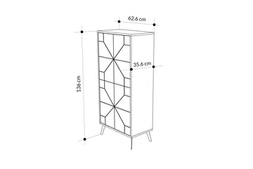 Dune Garderobdsskåp 62,6x136 cm Vit - Hanah Home - Förvaring - Klädförvaring - Garderob & garderobssystem - Klädskåp & fristående garderob