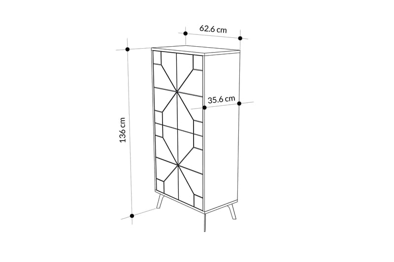 Dune Garderobdsskåp 62,6x136 cm Vit - Hanah Home - Förvaring - Klädförvaring - Garderob & garderobssystem - Klädskåp & fristående garderob