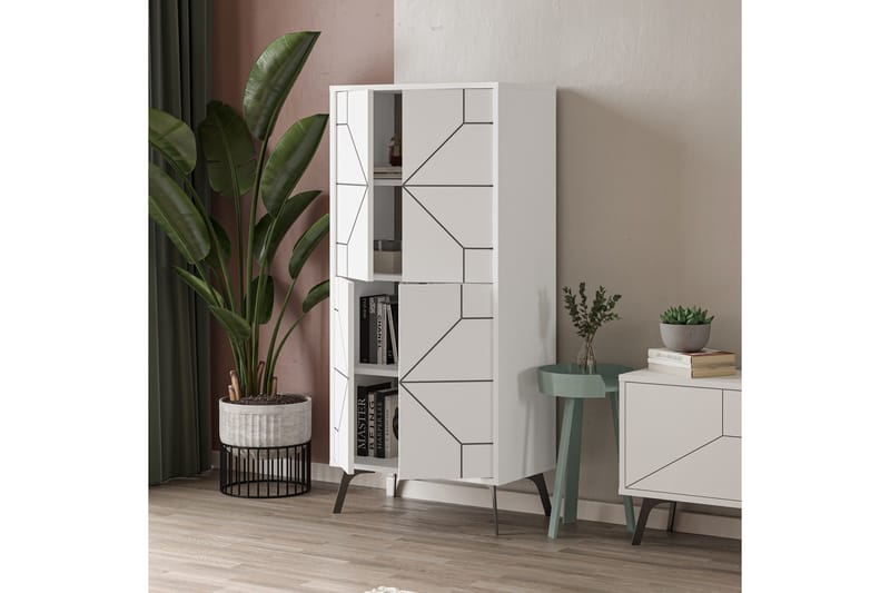 Dune Garderobdsskåp 62,6x136 cm Vit - Hanah Home - Förvaring - Klädförvaring - Garderob & garderobssystem - Klädskåp & fristående garderob