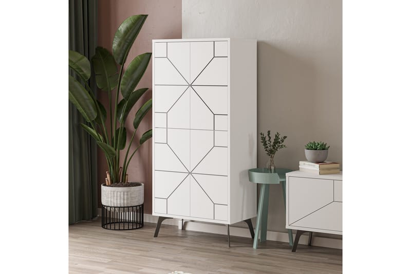 Dune Garderobdsskåp 62,6x136 cm Vit - Hanah Home - Förvaring - Klädförvaring - Garderob & garderobssystem - Klädskåp & fristående garderob