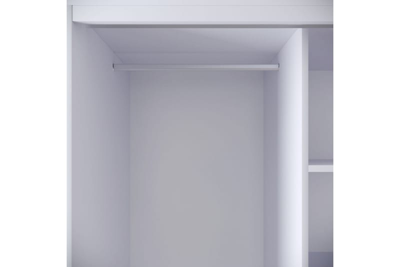 Elesham Garderob 50x126 - Vit/Svart/Guld - Förvaring - Klädförvaring - Garderob & garderobssystem - Klädskåp & fristående garderob