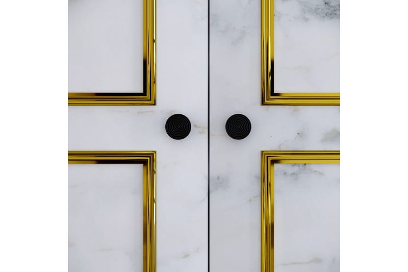 Elesham Garderob 50x126 - Vit/Svart/Guld - Förvaring - Klädförvaring - Garderob & garderobssystem - Klädskåp & fristående garderob