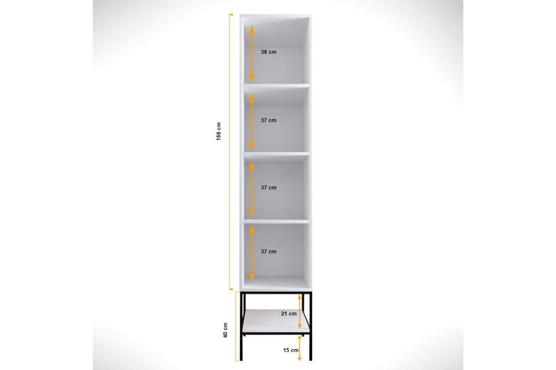 Elesham Garderob 50x42 - Vit - Förvaring - Klädförvaring - Garderob & garderobssystem - Klädskåp & fristående garderob