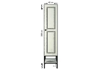 Elesham Garderob 50x42 - Vit - Förvaring - Klädförvaring - Garderob & garderobssystem - Klädskåp & fristående garderob