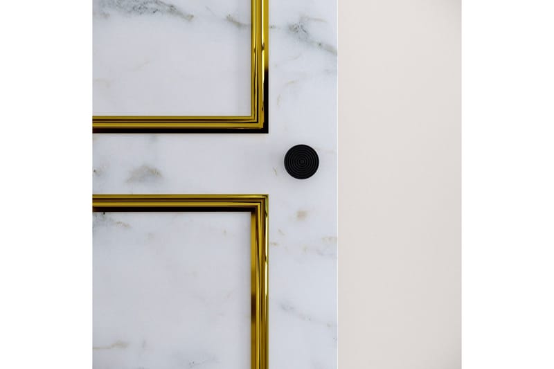 Elesham Garderob 50x42 - Vit/Svart/Guld - Förvaring - Klädförvaring - Garderob & garderobssystem - Klädskåp & fristående garderob