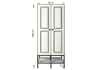 Elesham Garderob 50x84 - Vit - Förvaring - Klädförvaring - Garderob & garderobssystem - Klädskåp & fristående garderob