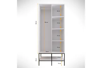 Elesham Garderob 50x84 - Vit - Förvaring - Klädförvaring - Garderob & garderobssystem - Klädskåp & fristående garderob