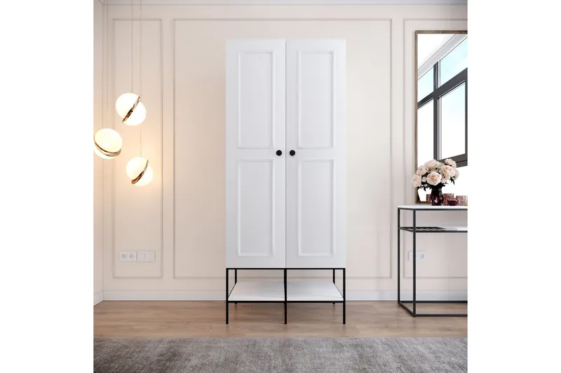 Elesham Garderob 50x84, Vit