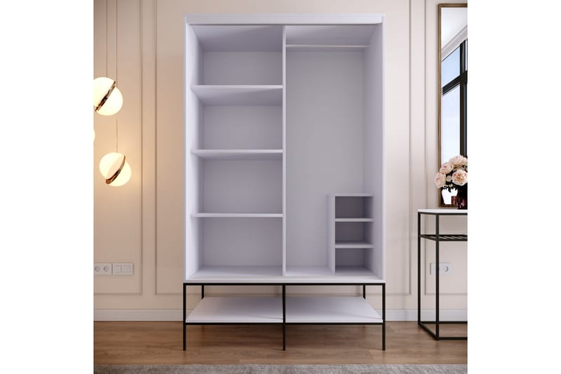 Elesham Garderob 57x120 - Vit - Förvaring - Klädförvaring - Garderob & garderobssystem - Klädskåp & fristående garderob