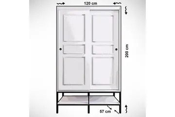 Elesham Garderob 57x120 - Vit - Förvaring - Klädförvaring - Garderob & garderobssystem - Klädskåp & fristående garderob