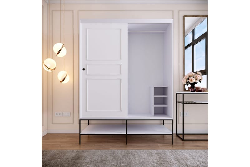 Elesham Garderob 57x150 - Vit - Förvaring - Klädförvaring - Garderob & garderobssystem - Klädskåp & fristående garderob