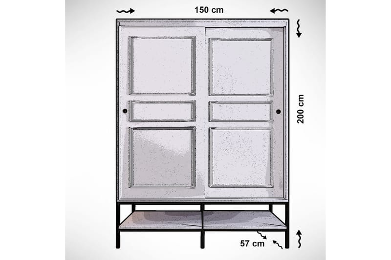 Elesham Garderob 57x150 - Vit - Förvaring - Klädförvaring - Garderob & garderobssystem - Klädskåp & fristående garderob